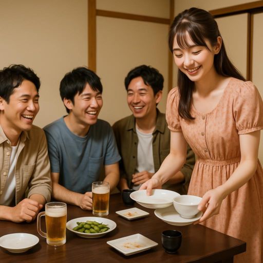 コンパニオンがお酌をする様子のイメージ